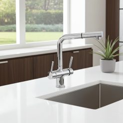 Trosmerna izvlečna kuhinjska pipa za filtrirano vodo (Chrome)